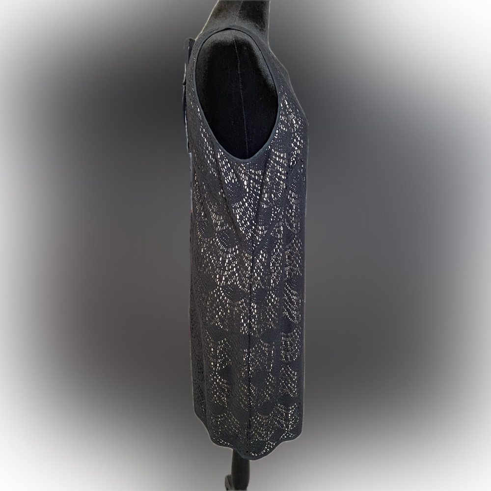 LOFT Crochet Tie Back Sheath Dress - Size 8 - Picture 4 of 11